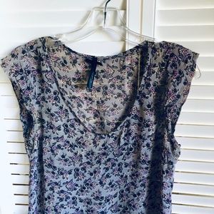 Next (Next With Love) Purple Floral Flounce Dress